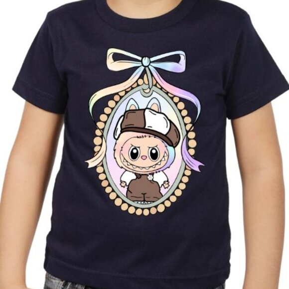 Cute Kawaii Labubu with Giant Bow Kid Tshirt - Picture 5 of 5